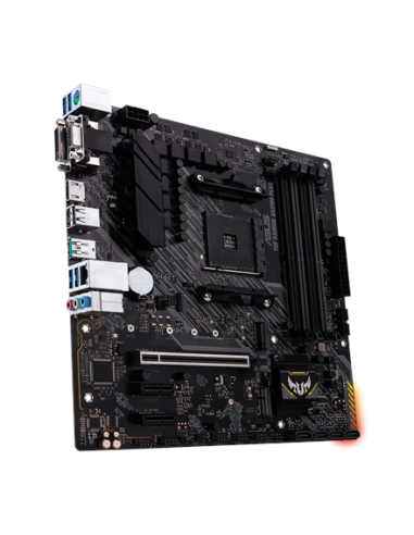 Asus | TUF GAMING A520M-PLUS | Processor family AMD | Processor socket AM4 | DDR4 | Memory slots 4 | Supported hard disk drive 