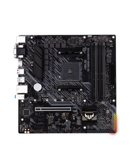 Asus | TUF GAMING A520M-PLUS | Processor family AMD | Processor socket AM4 | DDR4 | Memory slots 4 | Supported hard disk drive 