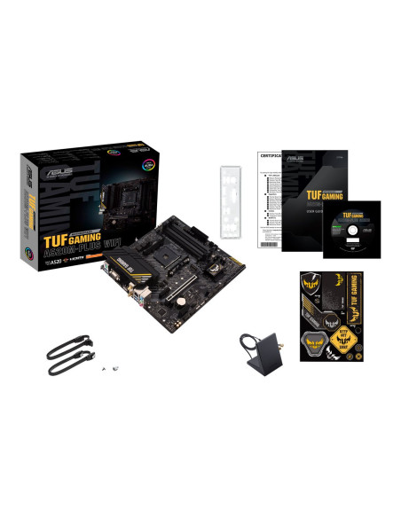 Asus | TUF GAMING A520M-PLUS | Processor family AMD | Processor socket AM4 | DDR4 | Memory slots 4 | Supported hard disk drive 