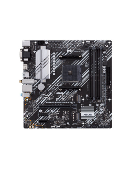 Asus | PRIME B550M-A WIFI II | Processor family AMD | Processor socket AM4 | DDR4 DIMM | Memory slots 4 | Supported hard disk d