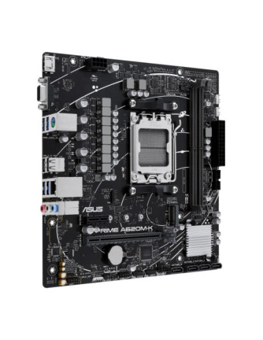 Asus | PRIME A620M-K | Processor family AMD | Processor socket AM5 | DDR5 DIMM | Memory slots 2 | Supported hard disk drive int