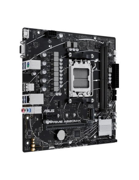Asus | PRIME A620M-K | Processor family AMD | Processor socket AM5 | DDR5 DIMM | Memory slots 2 | Supported hard disk drive int