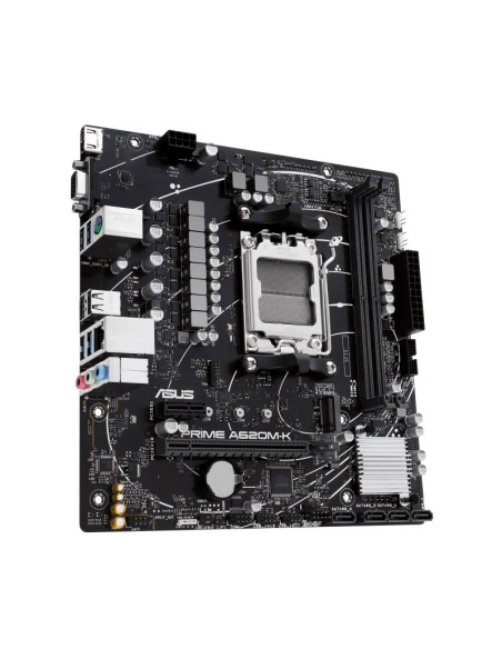 Asus | PRIME A620M-K | Processor family AMD | Processor socket AM5 | DDR5 DIMM | Memory slots 2 | Supported hard disk drive int