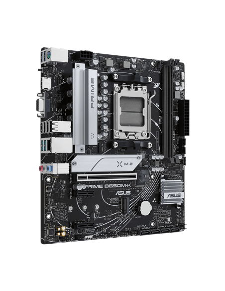 Asus | PRIME B650M-K | Processor family AMD | Processor socket AM5 | DDR5 | Supported hard disk drive interfaces SATA, M.2 | Nu