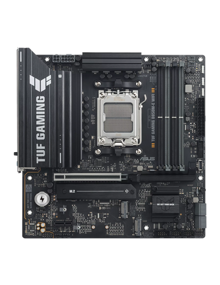 Asus TUF GAMING B850M-E WIFI | Processor family AMD | Processor socket AM5 | DDR5 | Supported hard disk drive interfaces SATA, 