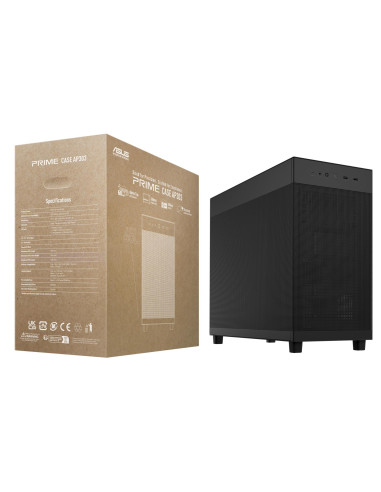 Case, ASUS, ATX/micro ATX/Mini-ITX, Black/Transparent, Midi Tower, PC, PRIME AP303 TG BLACK, 90DC00V0-B39010