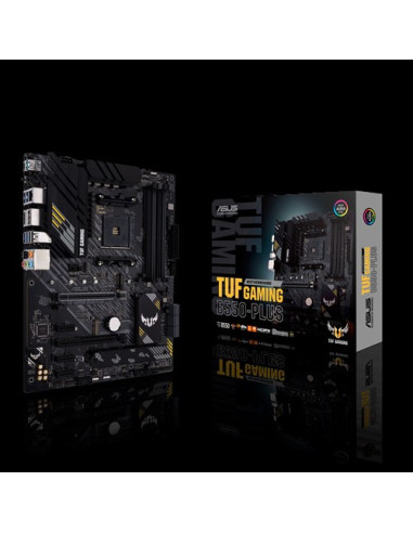 Asus | TUF GAMING B550-PLUS | Processor family AMD | Processor socket AM4 | DDR4 | Memory slots 4 | Chipset AMD B | ATX