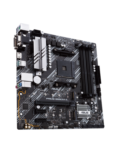 Asus | PRIME B550M-A | Processor family AMD | Processor socket AM4 | DDR4 | Memory slots 4 | Supported hard disk drive interfac