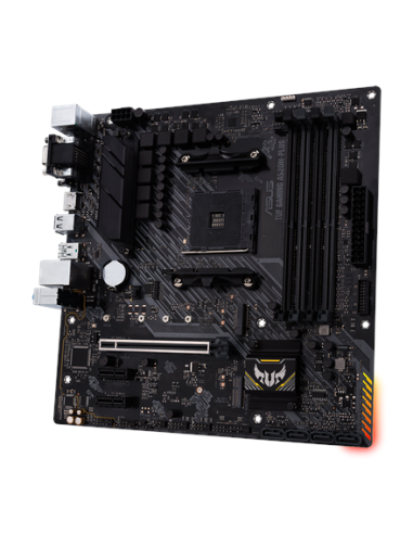 Asus | TUF GAMING A520M-PLUS | Processor family AMD | Processor socket AM4 | DDR4 | Memory slots 4 | Supported hard disk drive 