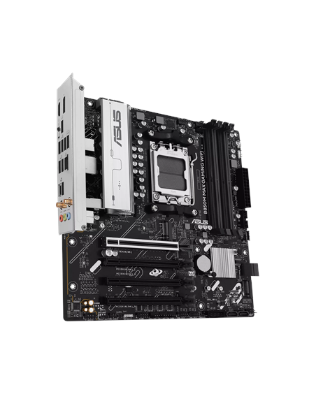 Asus B850M MAX GAMING WIFI | Processor family AMD | Processor socket AM5 | DDR5 | Supported hard disk drive interfaces SATA, M.