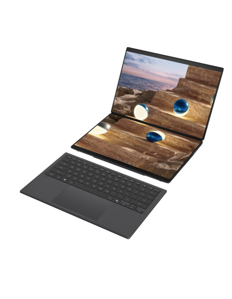 Asus | Zenbook Duo UX8407AA-SN066W | Moher Gray | 14 " | OLED | Touchscreen | 2.8K | 2880 x 1800 pixels | 144 Hz | Anti-Reflect