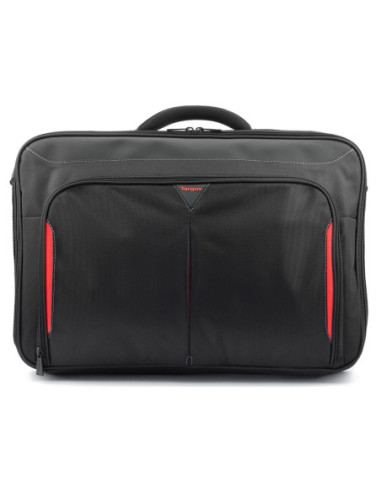 Targus | Clamshell Laptop Bag | CN418EU | Briefcase | Shoulder strap | Black/Red