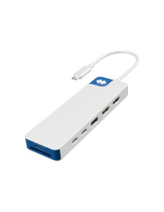 Hyper HyperDrive Flex 9 Port Dual 4K HDMI Dock, White/Blue | HD4103BUGL | HDMI ports quantity 2