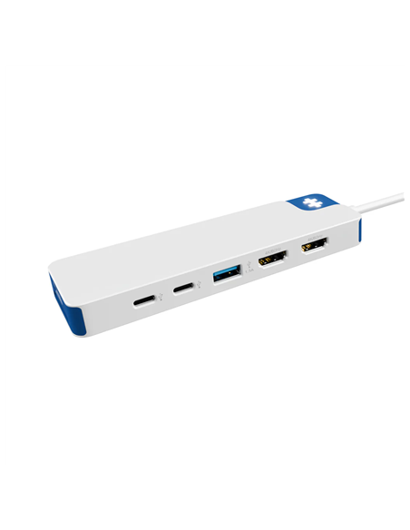 Hyper HyperDrive Flex 9 Port Dual 4K HDMI Dock, White/Blue | HD4103BUGL | HDMI ports quantity 2