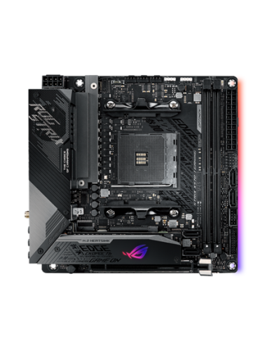 Asus ROG STRIX X570-I GAMING | Processor family AMD | Processor socket AM4 | DDR4 | Supported hard disk drive interfaces SATA, 