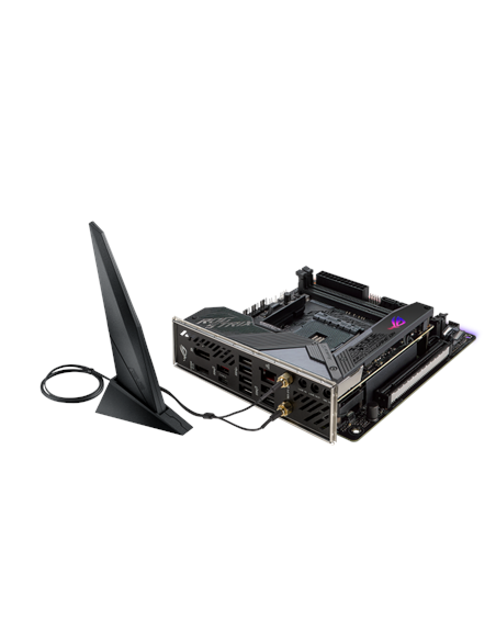 Asus ROG STRIX X570-I GAMING | Processor family AMD | Processor socket AM4 | DDR4 | Supported hard disk drive interfaces SATA, 
