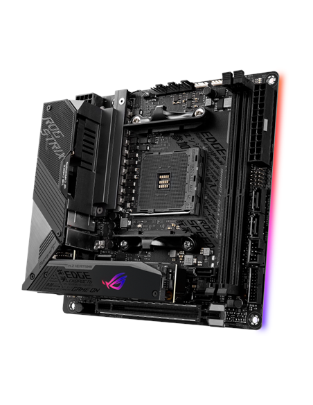 Asus ROG STRIX X570-I GAMING | Processor family AMD | Processor socket AM4 | DDR4 | Supported hard disk drive interfaces SATA, 