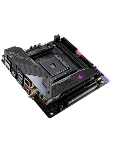 Asus ROG STRIX X570-I GAMING | Processor family AMD | Processor socket AM4 | DDR4 | Supported hard disk drive interfaces SATA, 