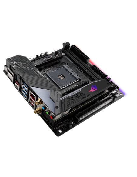 Asus ROG STRIX X570-I GAMING | Processor family AMD | Processor socket AM4 | DDR4 | Supported hard disk drive interfaces SATA, 