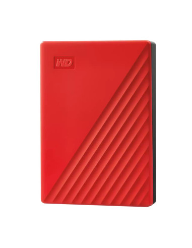 External HDD, WESTERN DIGITAL, My Passport, 6TB, USB 2.0, USB 3.2, Colour Red, WDBR9S0060BRD-WESN