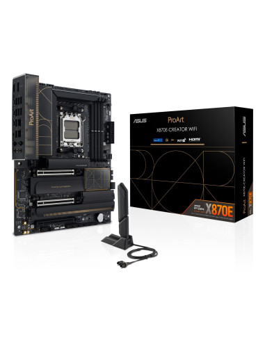 Mainboard, ASUS, AMD X870E, SAM5, ATX, Memory DDR5, Memory slots 4, 3xPCI-Express 4.0 16x, 2xPCI-Express 5.0 16x, 4xM.2, 1xHDMI