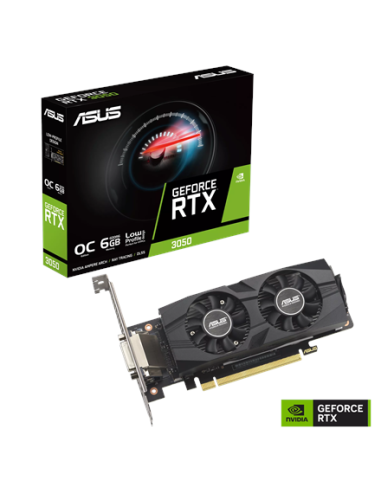 Asus GeForce RTX 3050 LP BRK OC Edition 6GB GDDR6 | NVIDIA | 6 GB | GeForce RTX 3050 | GDDR6 | DVI-D ports quantity 1 | HDMI po