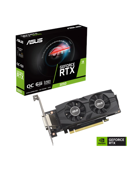 Asus GeForce RTX 3050 LP BRK OC Edition 6GB GDDR6 | NVIDIA | 6 GB | GeForce RTX 3050 | GDDR6 | DVI-D ports quantity 1 | HDMI po