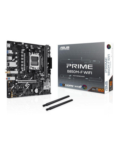 Mainboard, ASUS, AMD B850, Socket AM5, micro ATX, RAM DDR5-SDRAM, 2xSlots, Wi-Fi Yes, Bluetooth Yes, 2xNumber of M.2 (M) slots,