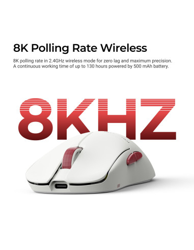 KEYCHRON G4 White Wireless Mouse