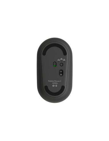 Logitech Pebble 2 M350s Wireless Mouse, RF Wireless + Bluetooth, 4000 DPI, Tonal Graphite