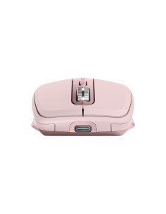 Logitech MX Anywhere 3S Mouse - RF Wireless + Bluetooth, Laser, 8000 DPI, Rose