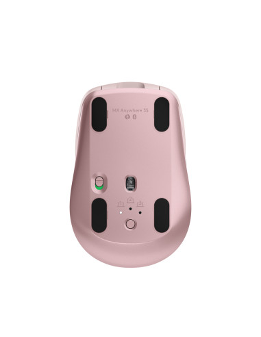 Logitech MX Anywhere 3S Mouse - RF Wireless + Bluetooth, Laser, 8000 DPI, Rose
