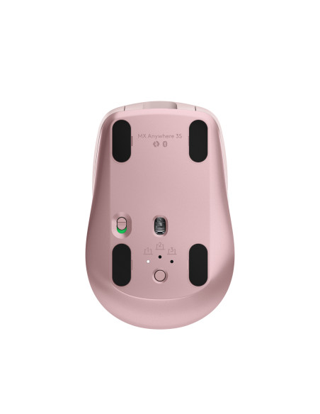 Logitech MX Anywhere 3S Mouse - RF Wireless + Bluetooth, Laser, 8000 DPI, Rose