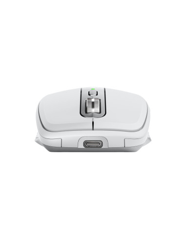 Logitech MX Anywhere 3S Mouse - RF Wireless + Bluetooth, Laser, 8000 DPI, Pale Grey (White)