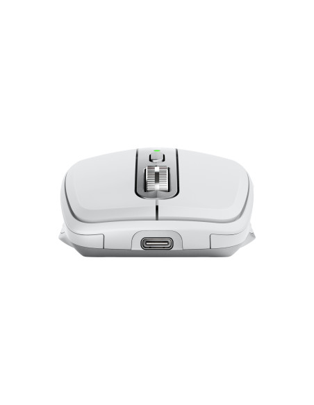Logitech MX Anywhere 3S Mouse - RF Wireless + Bluetooth, Laser, 8000 DPI, Pale Grey (White)