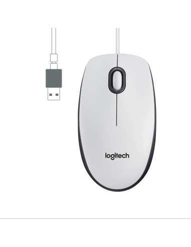 Logitech Mouse M100 (910-006764), White
