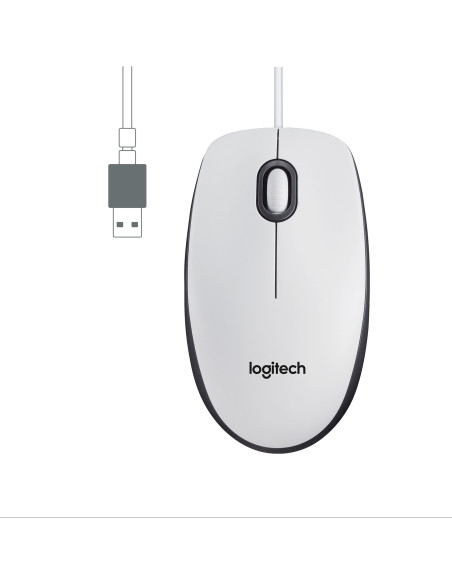 Logitech Mouse M100 (910-006764), White