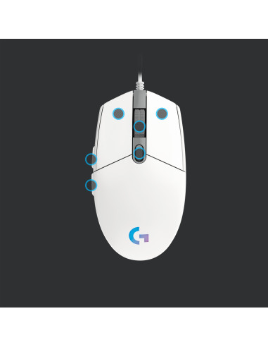 Logitech G203 Lightsync Gaming Mouse USB white (910-005797)