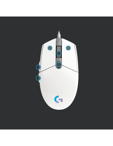 Logitech G203 Lightsync Gaming Mouse USB white (910-005797)