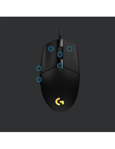 Logitech G203 Lightsync Gaming Mouse USB black (910-005796)