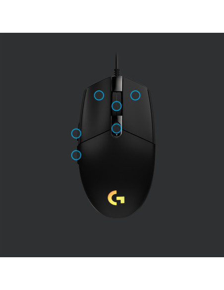 Logitech G203 Lightsync Gaming Mouse USB black (910-005796)