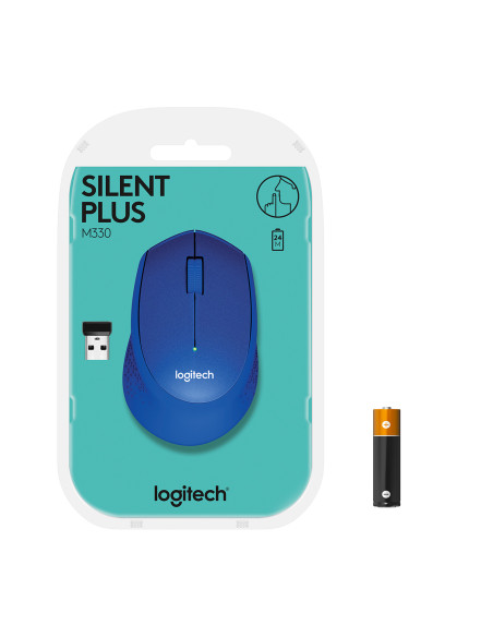 LOGITECH M330 Silent Plus Blue - 2.4GHZ - EMEA