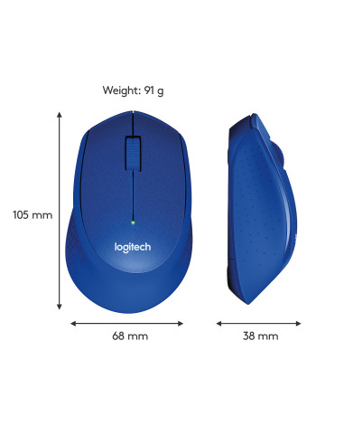 LOGITECH M330 Silent Plus Blue - 2.4GHZ - EMEA