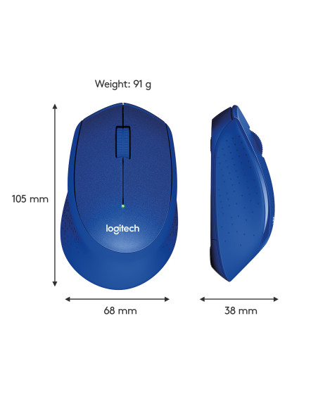 LOGITECH M330 Silent Plus Blue - 2.4GHZ - EMEA