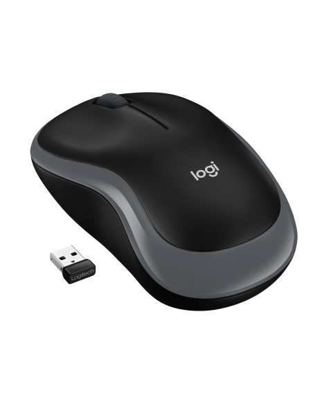 LOGITECH M185 cordless Notebook Mouse USB black grey