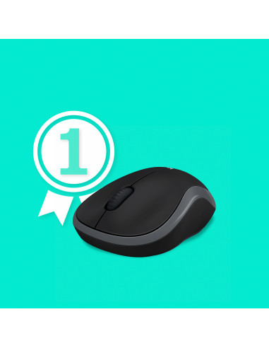LOGITECH M185 cordless Notebook Mouse USB black grey